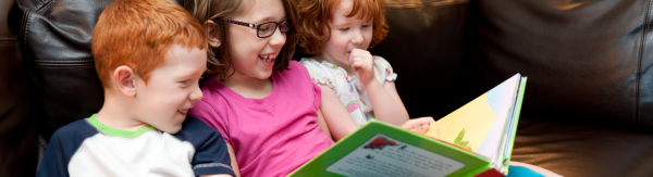 Children reading together image